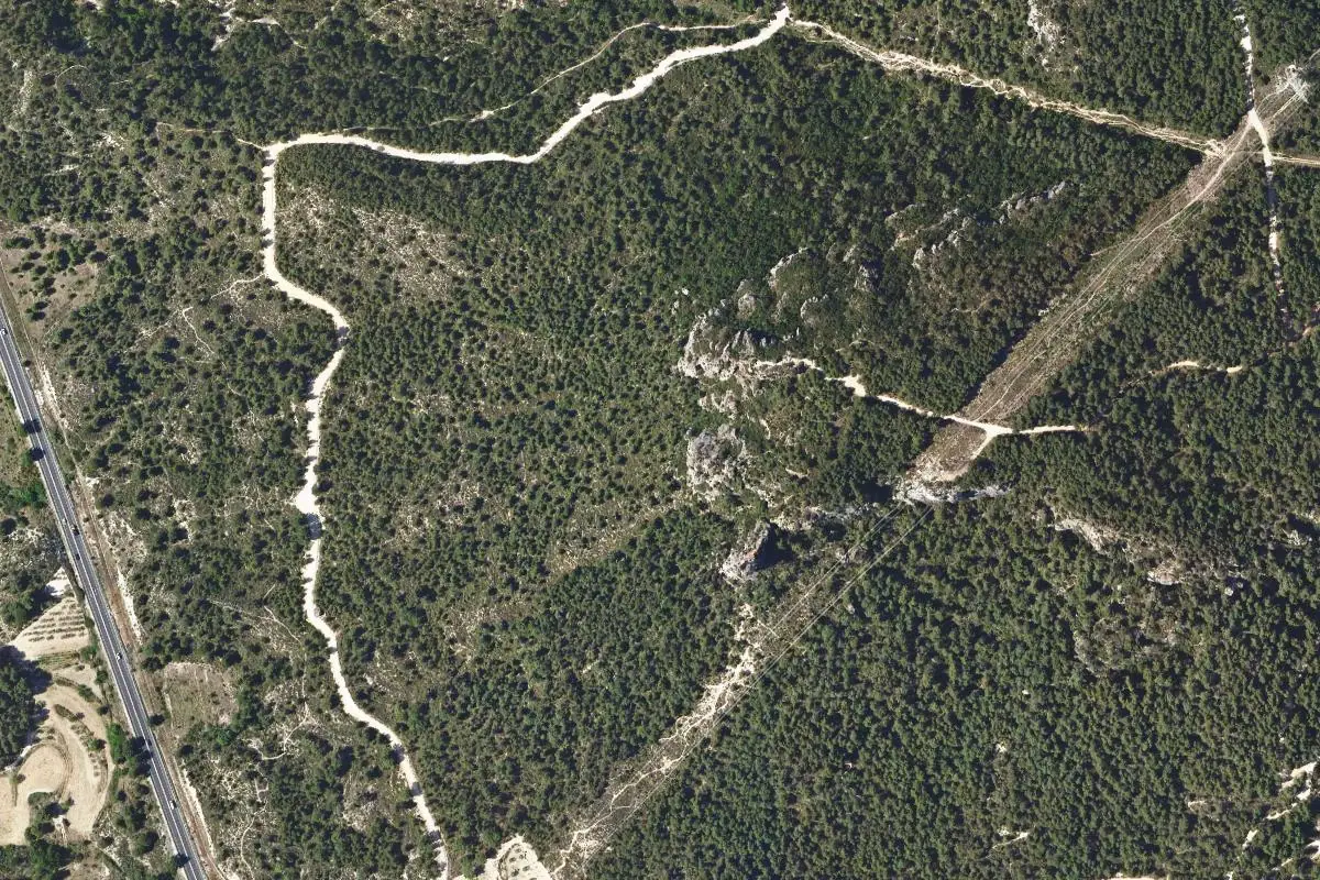 Foto aérea de la zona de L'Anoia · els mollons