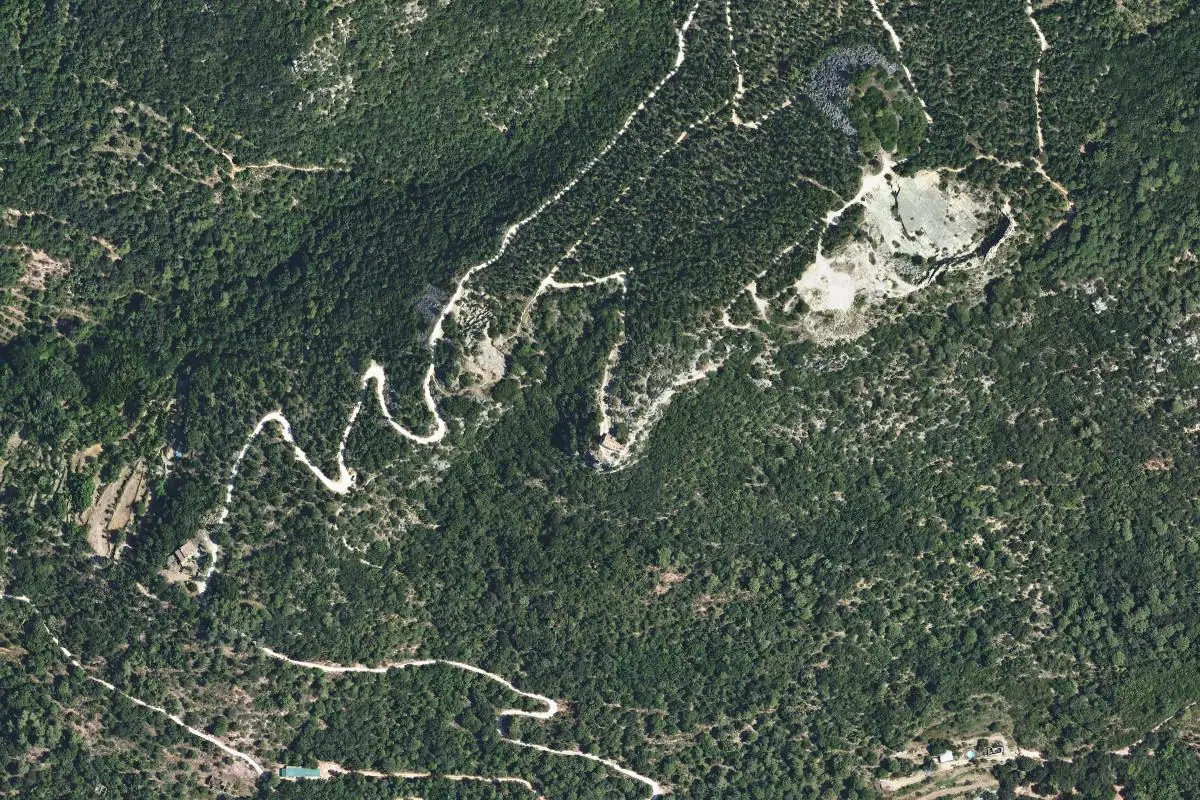 Aerial photo of the La Selva · Santa Brigida area