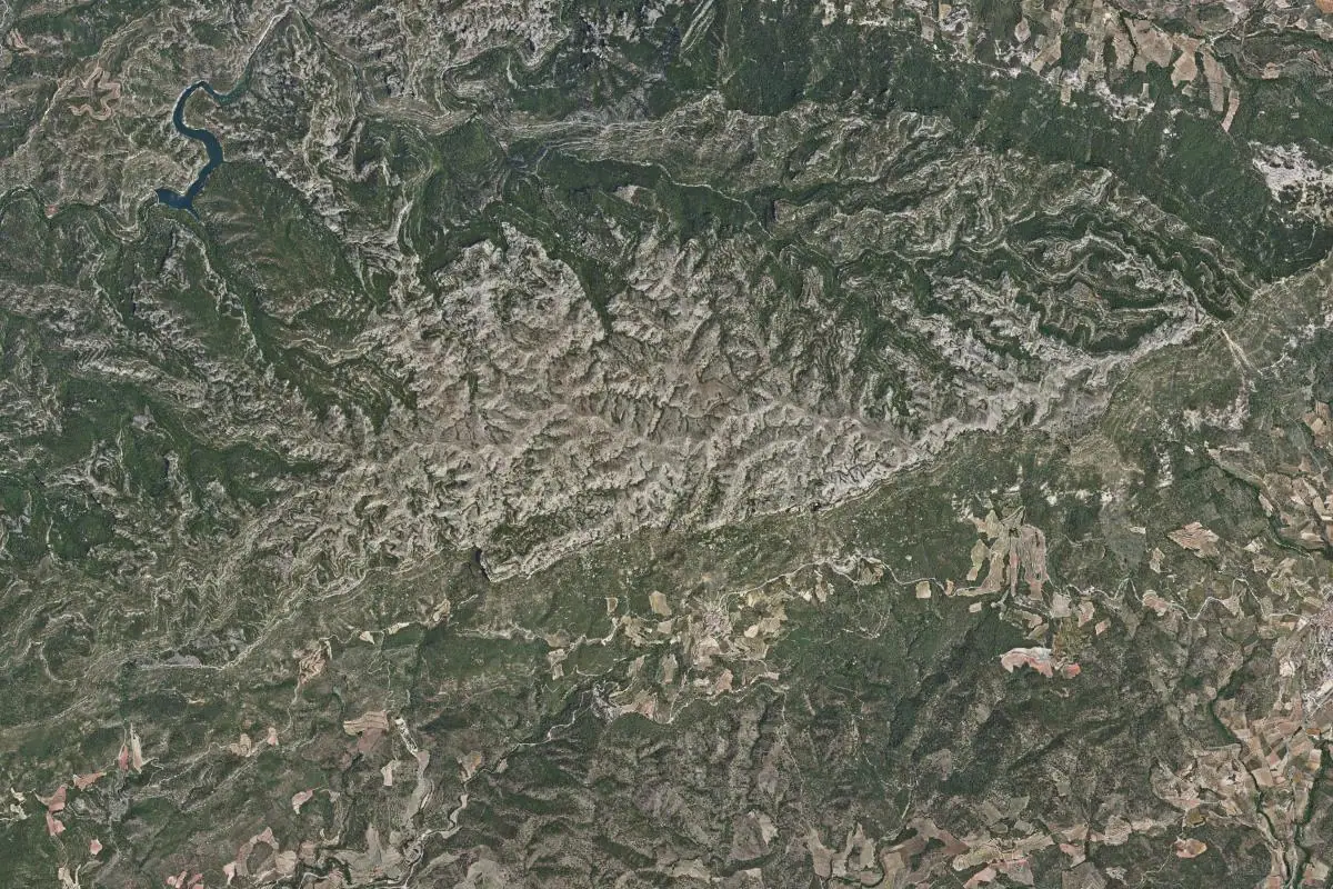Aerial photo of the Montsant area