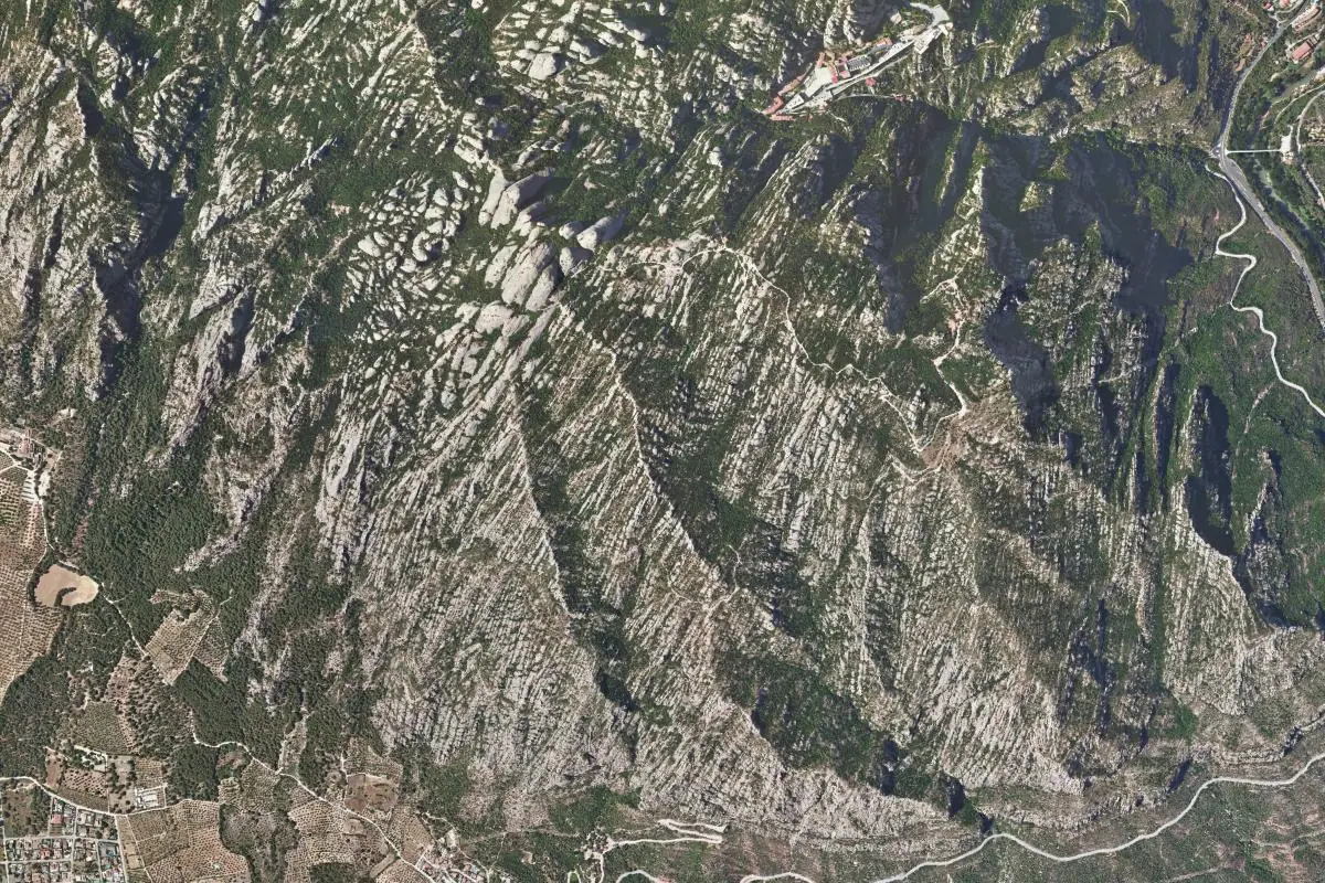 Foto aérea de la zona de Montserrat Sud-Est