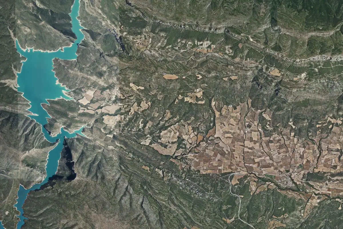 Aerial photo of the Parets d'Ager area