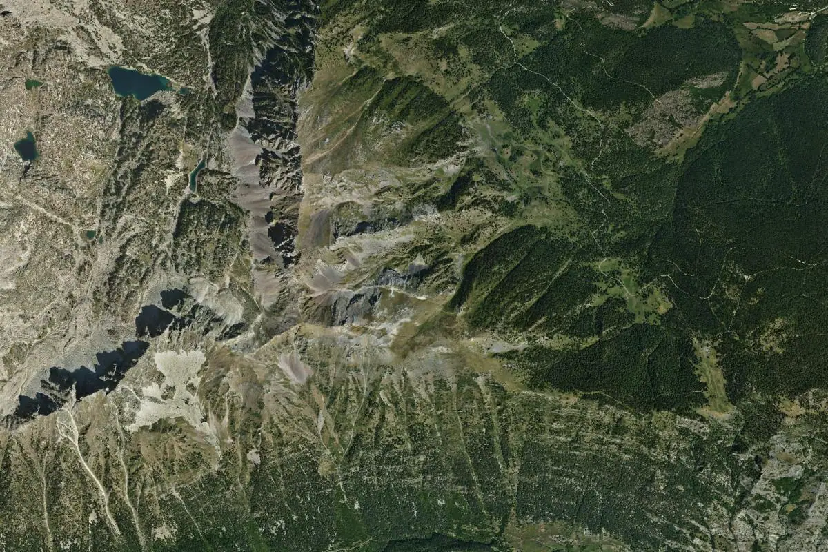 Foto aérea de la zona de pla de la font