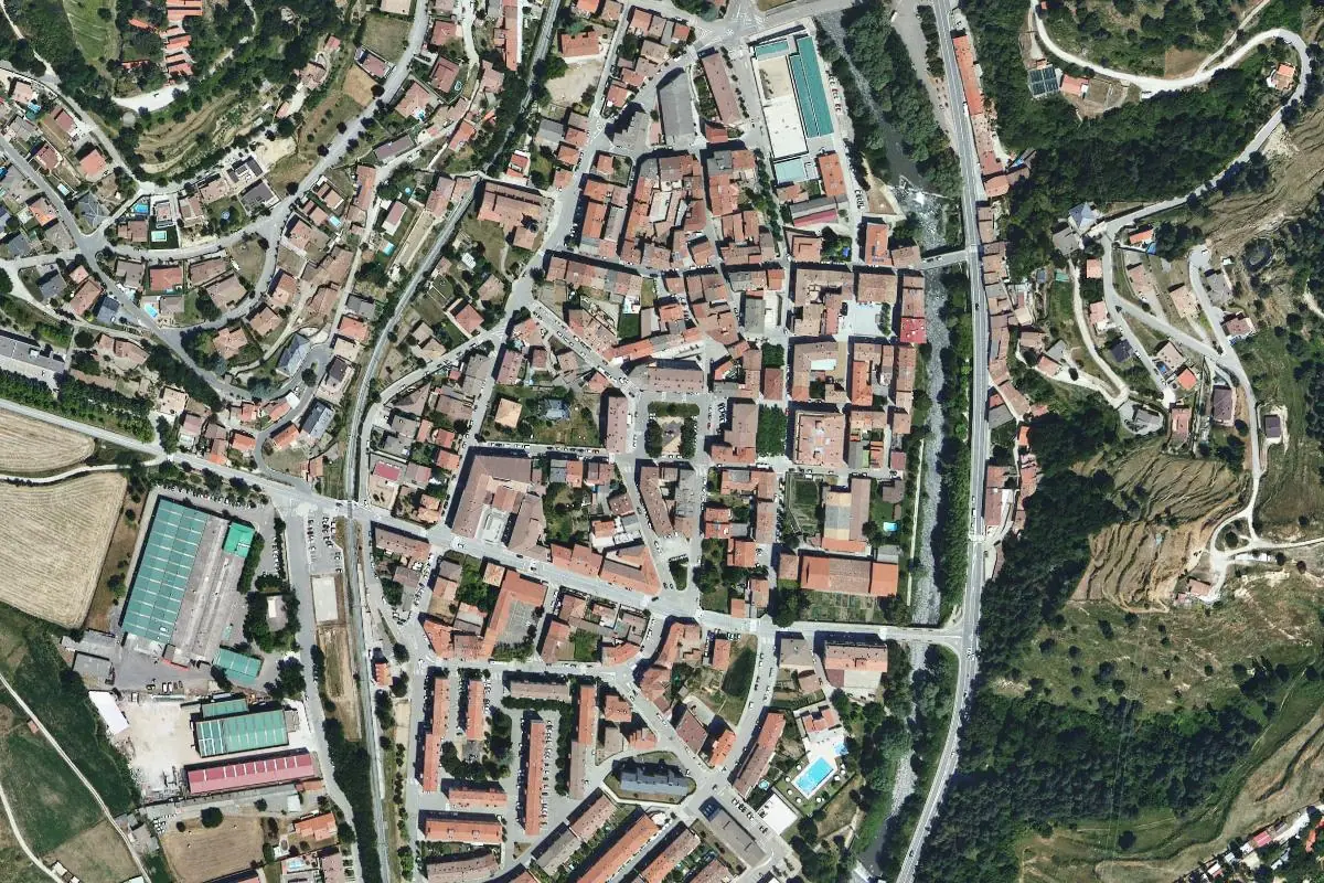 Foto aérea de la zona de Roca roja de Corones