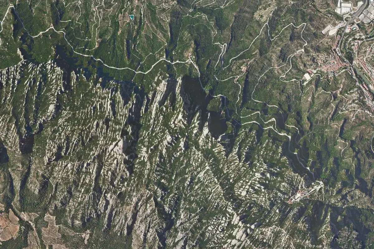 Aerial photo of the Sant Benet area