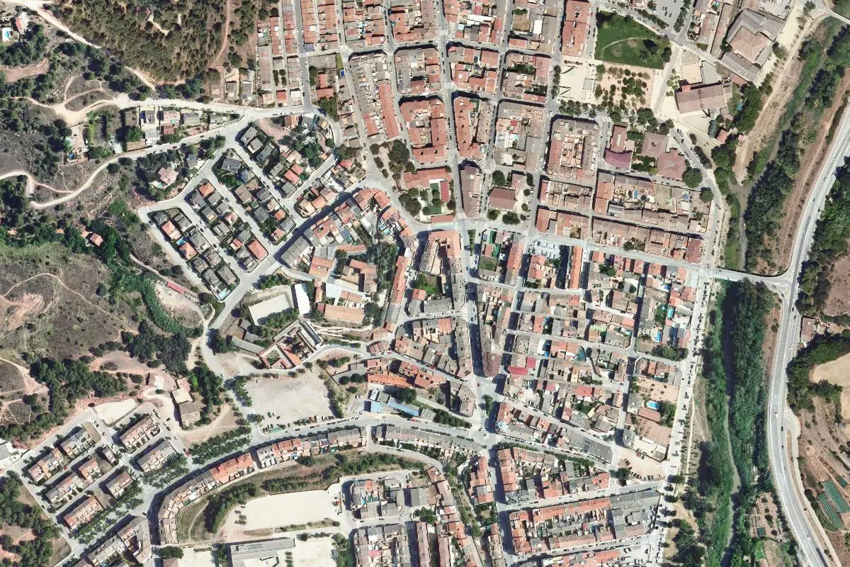 Foto aérea de la zona de Sant Joan de Vilatorrada