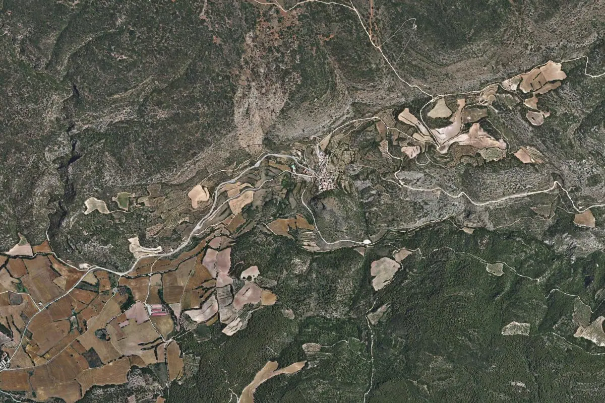 Foto aérea de la zona de Santa Linya
