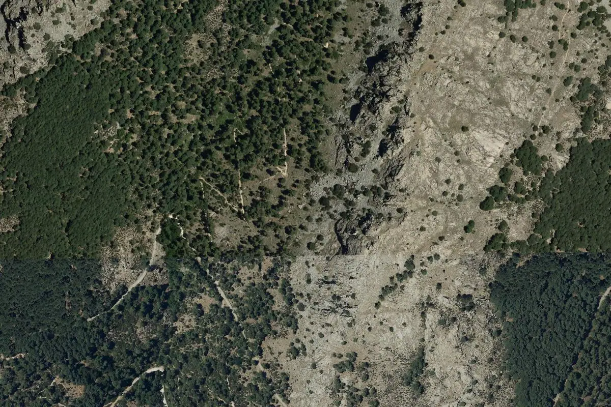 Foto aérea de la zona de Abantos