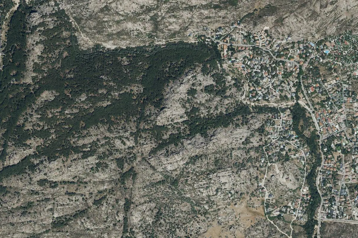 Aerial photo of the La Ermita de Peña Sacra area