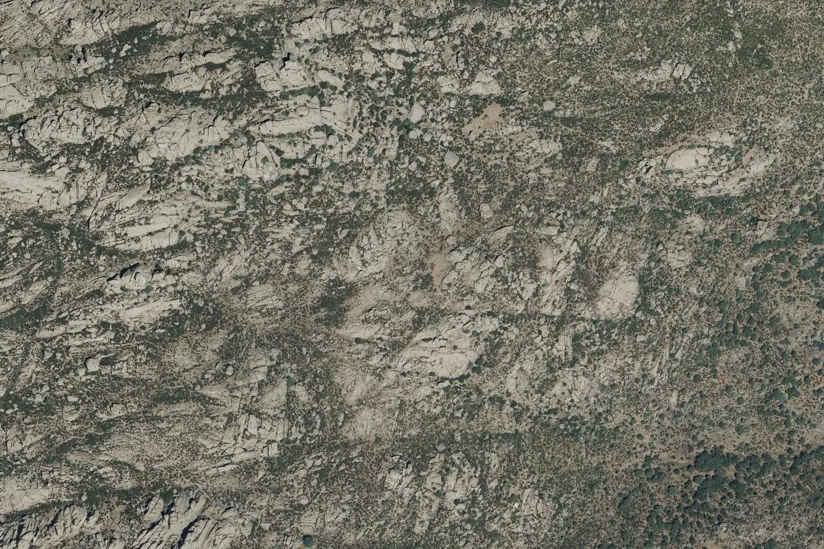Foto aérea de la zona de La Pedriza
