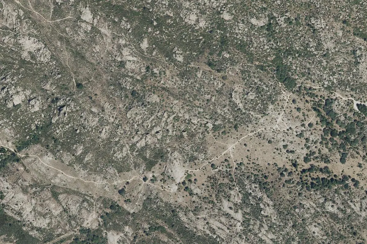 Foto aérea de la zona de Las agujas del convento