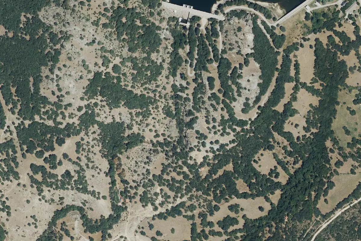 Aerial photo of the Peñas Lisas area
