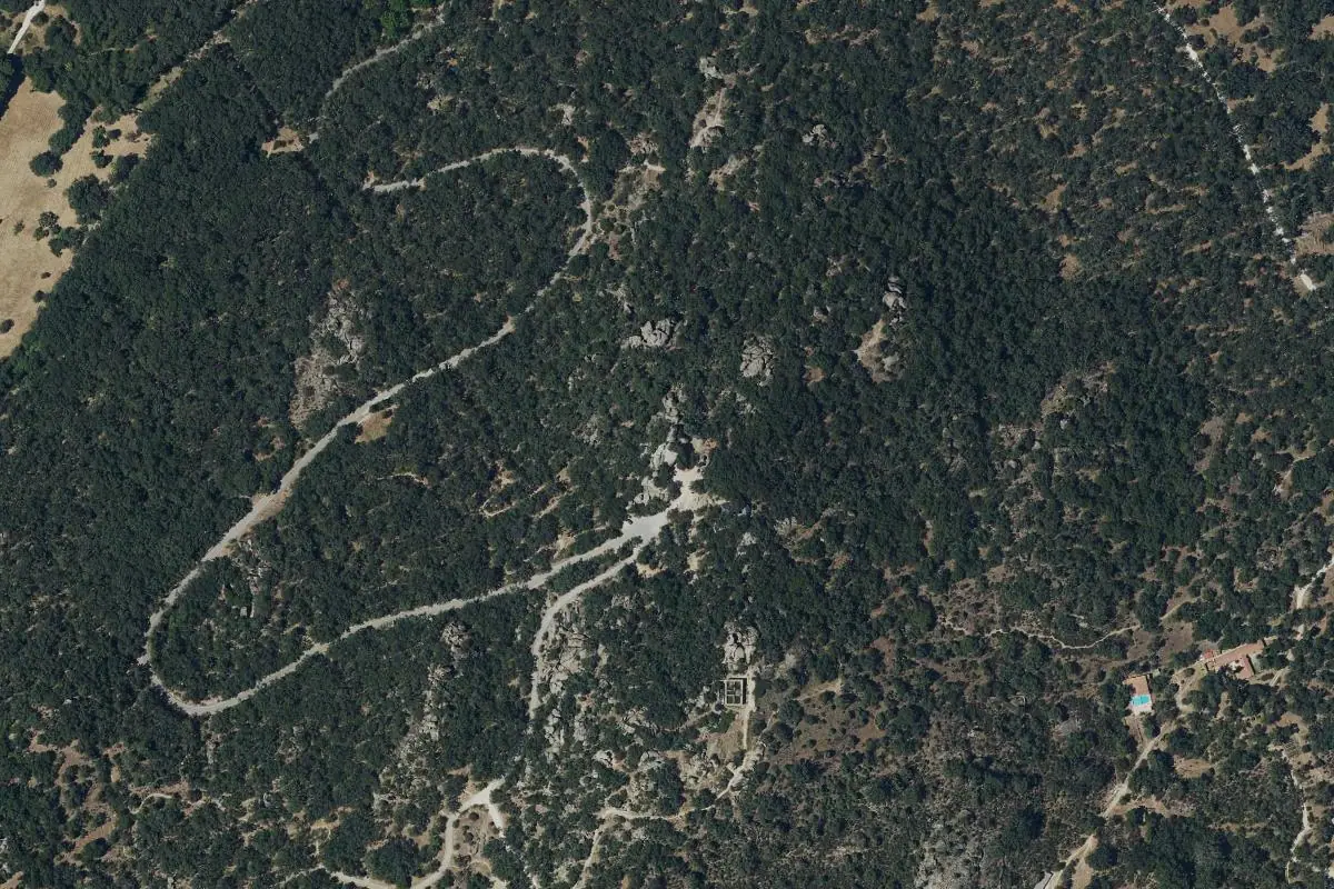 Aerial photo of the Silla de Felipe II area
