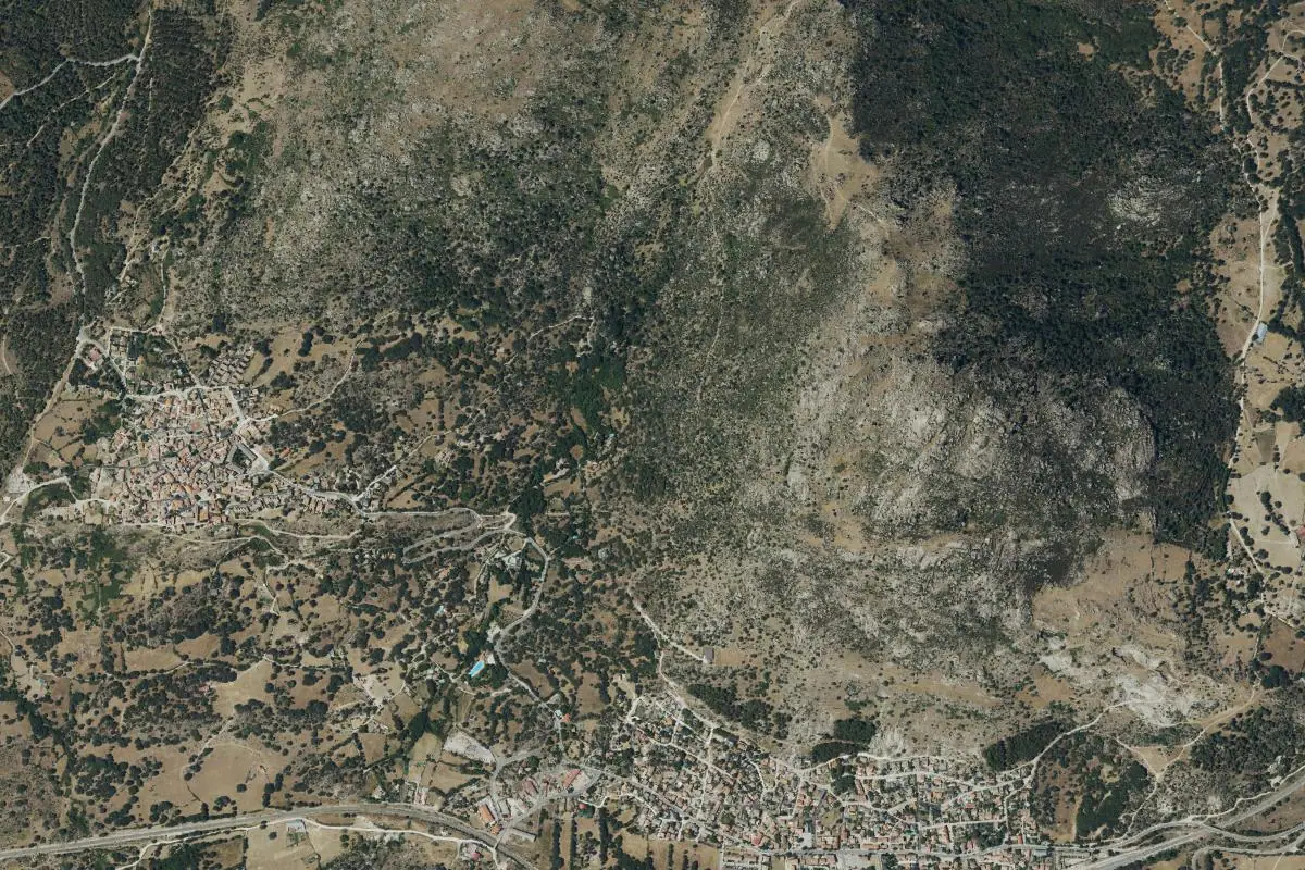 Aerial photo of the Zarzalejo area