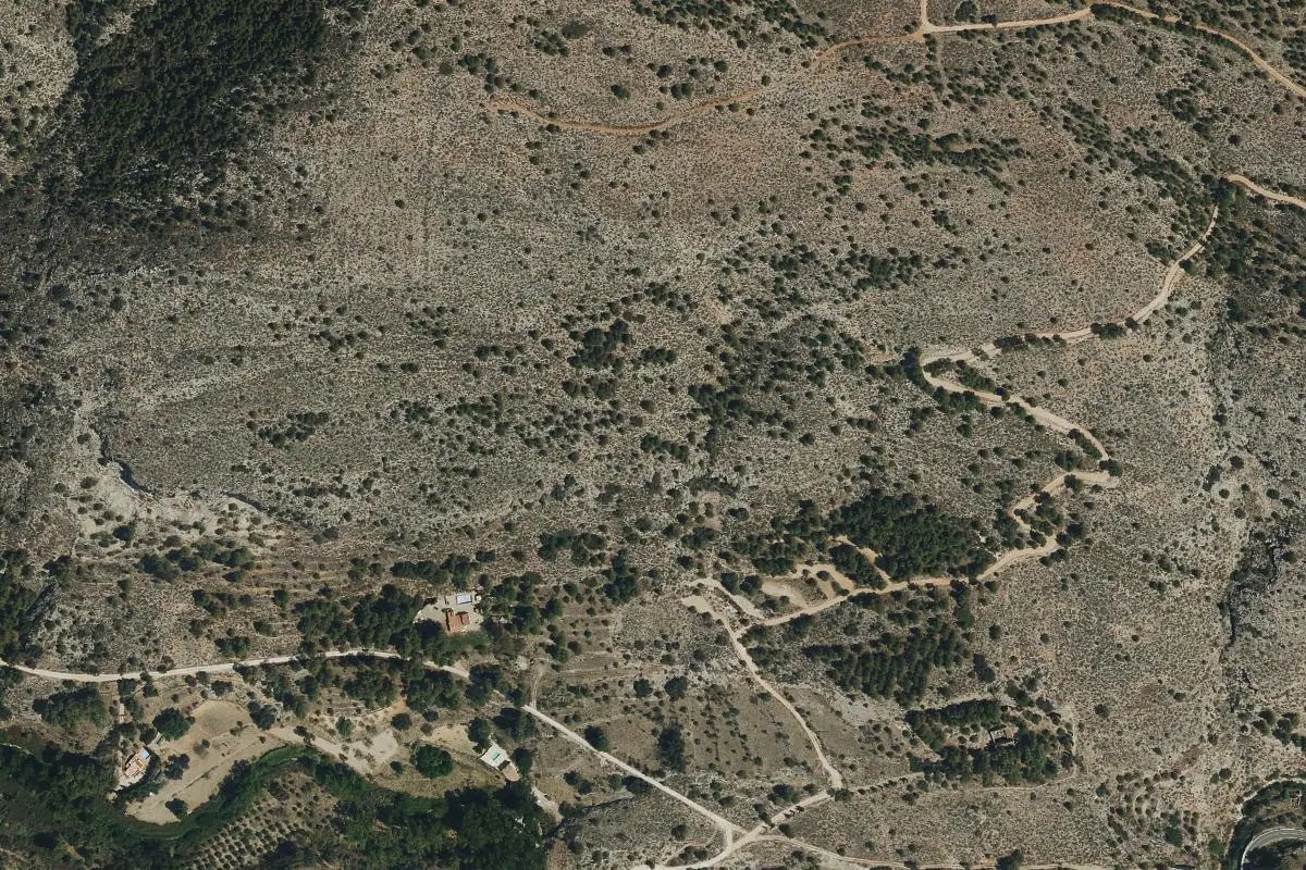 Foto aérea de la zona de Agres