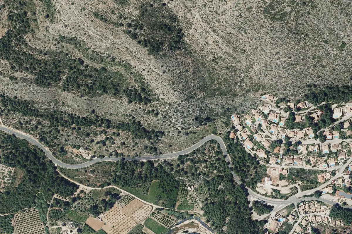 Aerial photo of the Alcalali area