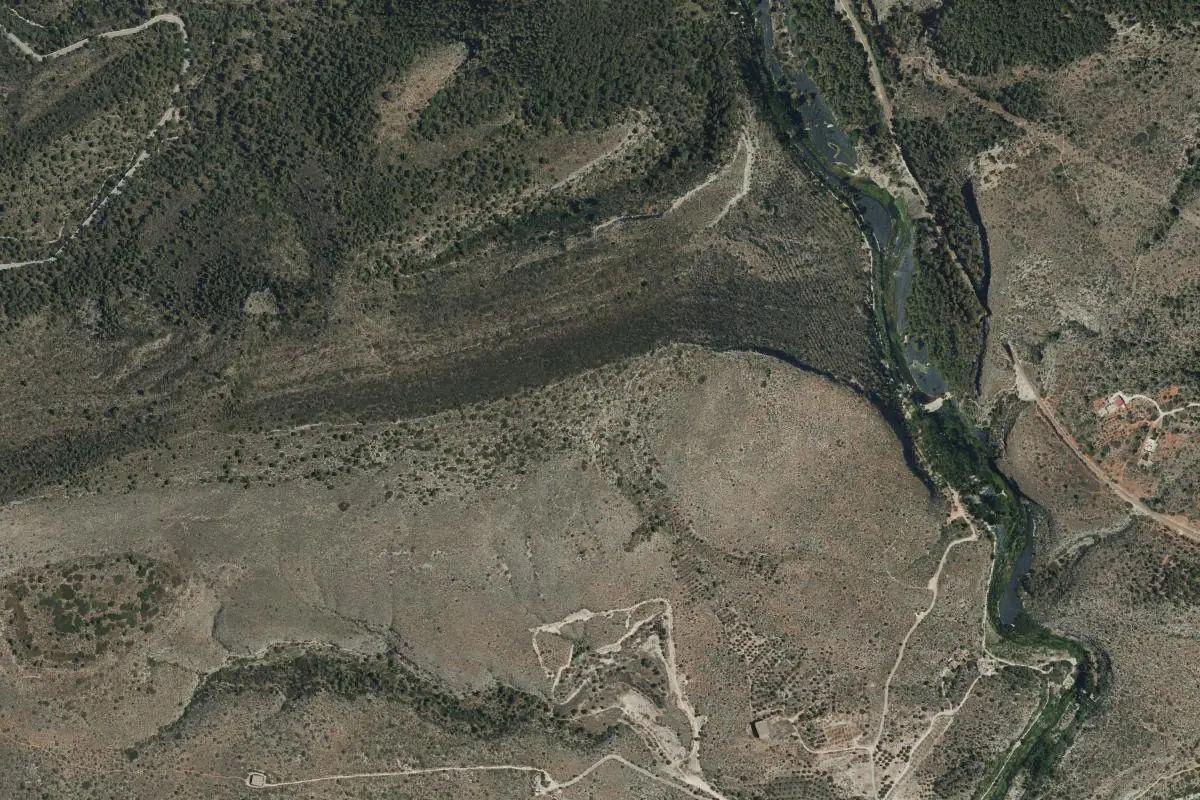 Aerial photo of the Bellus-Alboy area