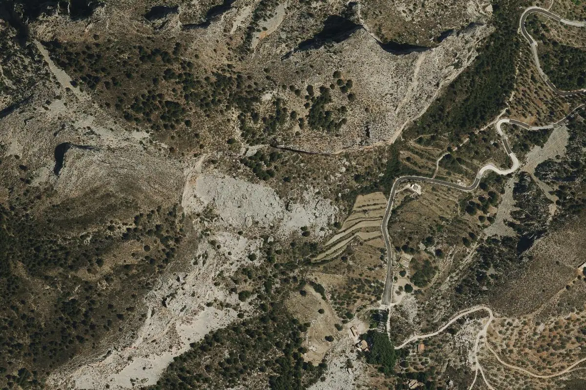 Foto aérea de la zona de Benifato