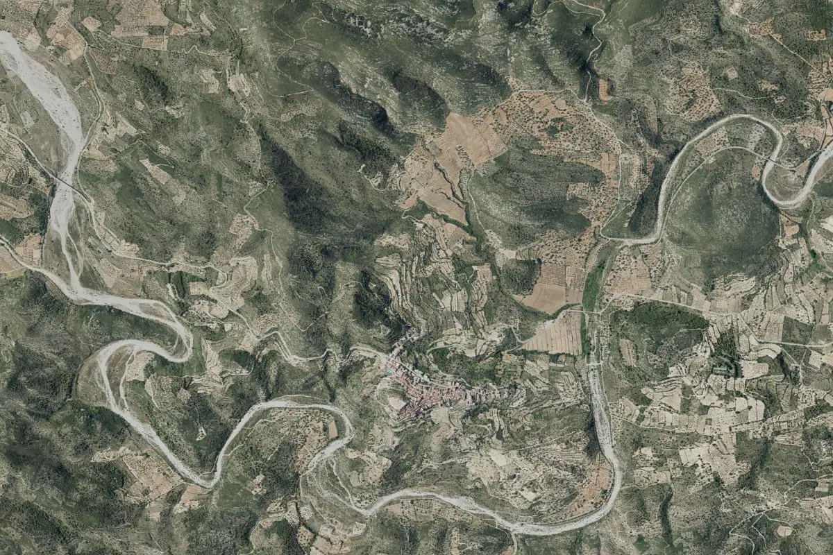 Aerial photo of the Cervera del Maestre area