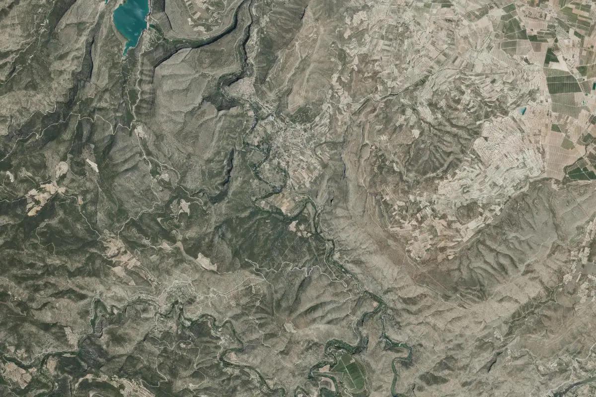 Foto aérea de la zona de Chulilla