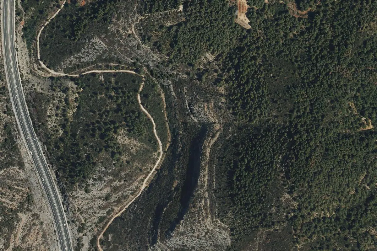 Aerial photo of the Covatelles area