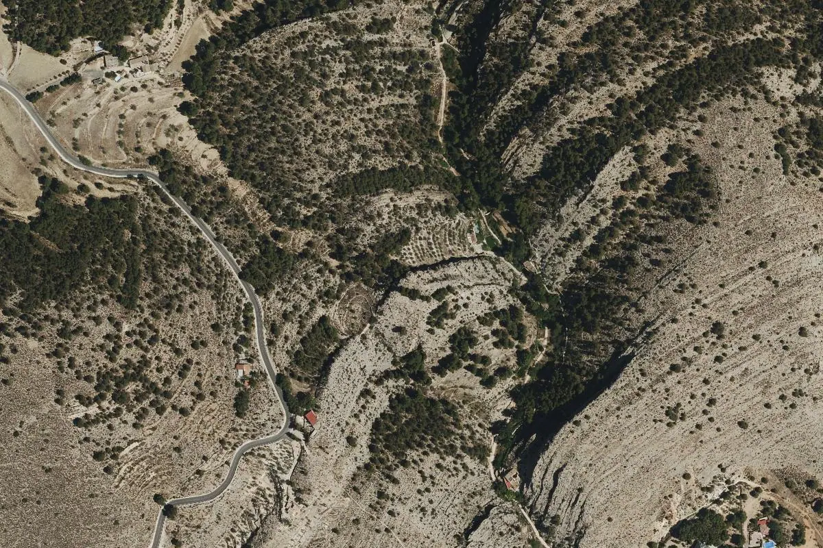 Aerial photo of the El Castellet area