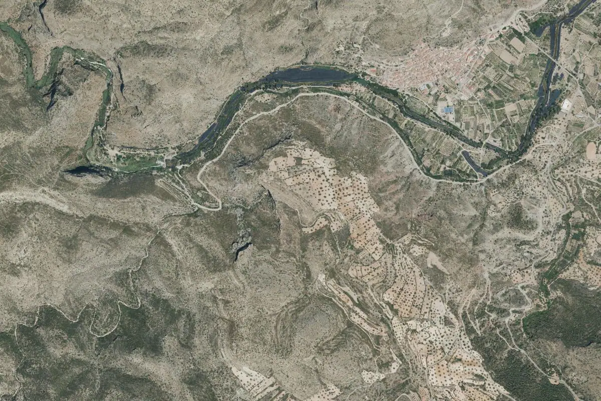 Foto aérea de la zona de Gestalgar
