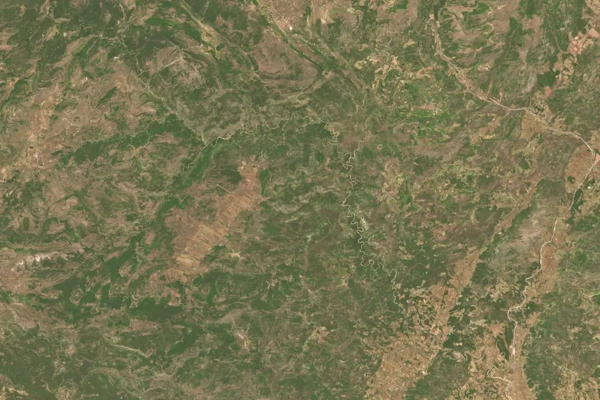 Aerial photo of the L' Alt Maestrat · Culla area