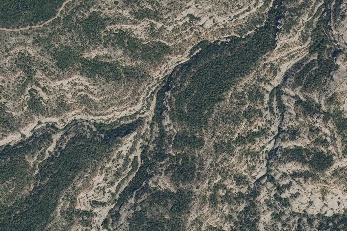 Aerial photo of the Los Estrechos area