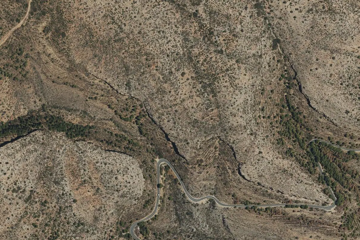 Foto aérea de la zona de Los Pinos