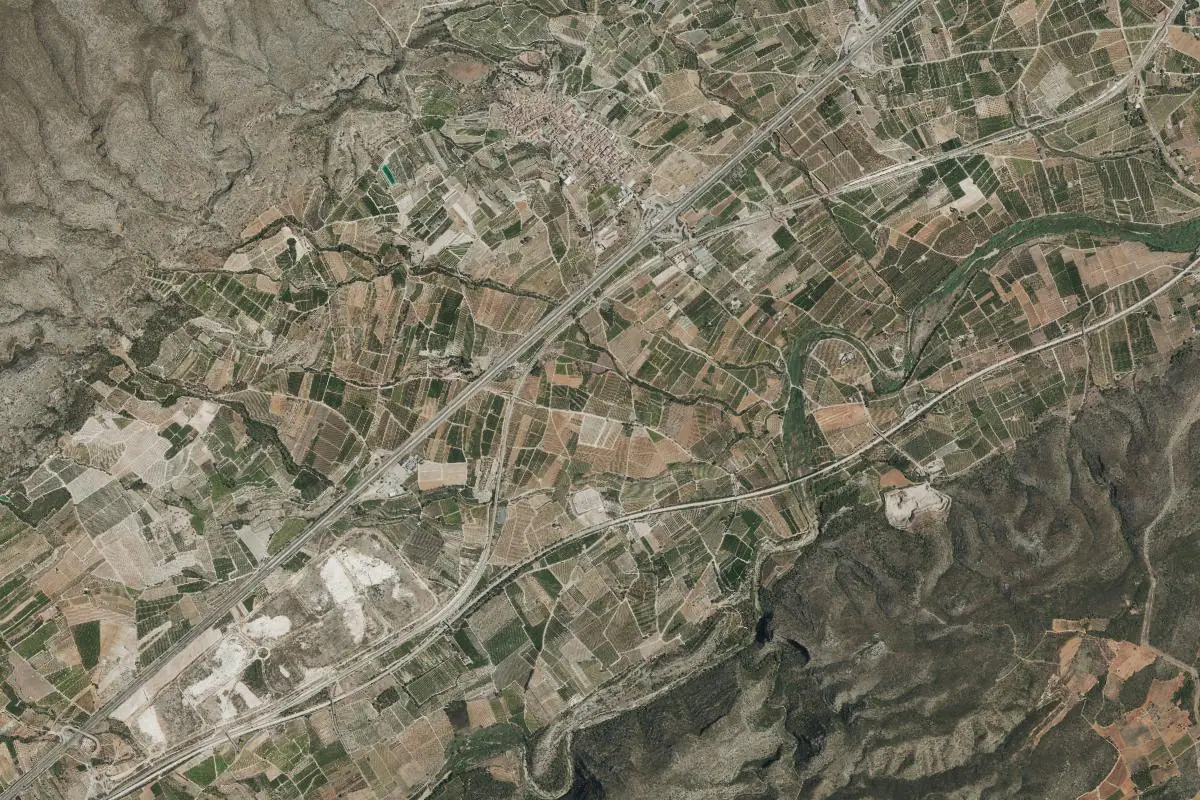 Aerial photo of the Montesa area