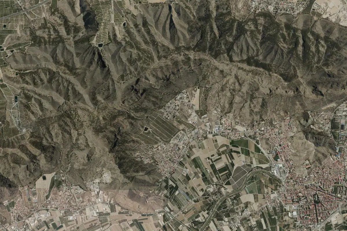 Aerial photo of the Orihuela area