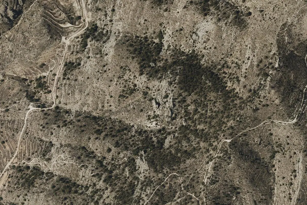 Foto aérea de la zona de Peña del Corb