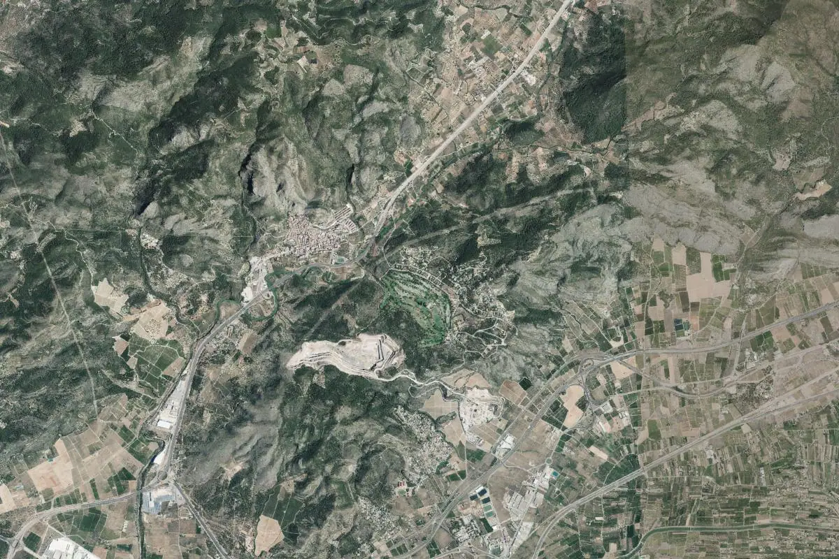 Foto aérea de la zona de Plana Alta