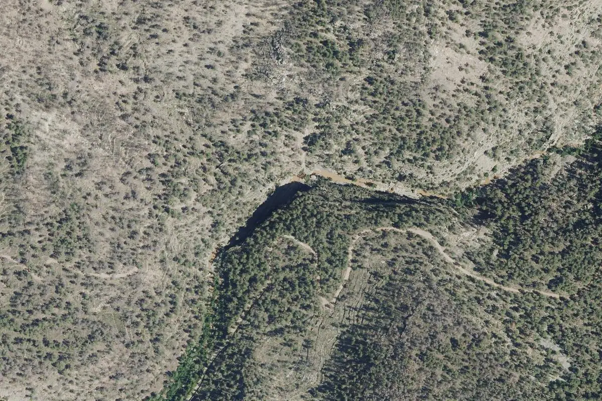 Foto aérea de la zona de Pozas de la Maimona