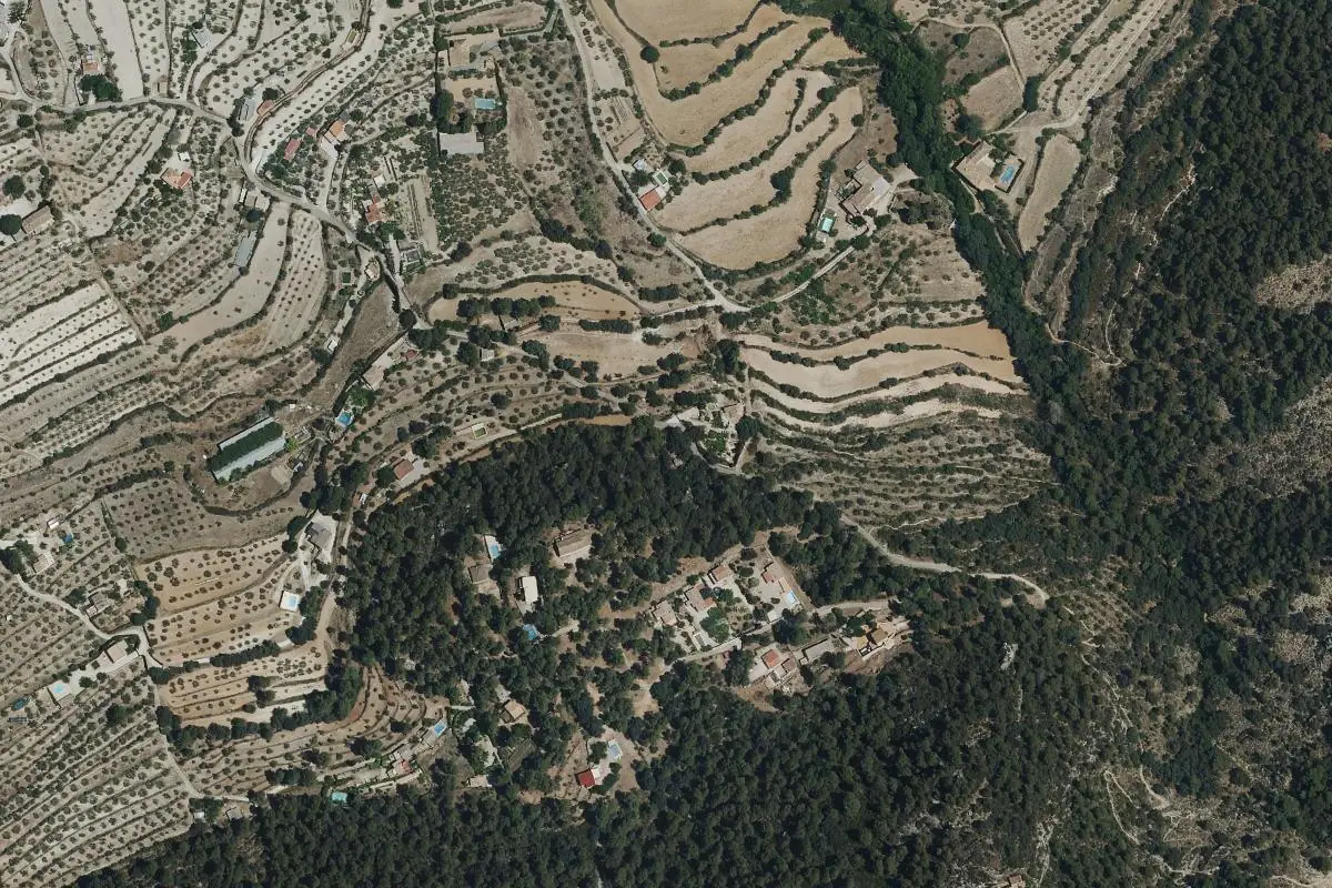 Foto aérea de la zona de Punky Boulder