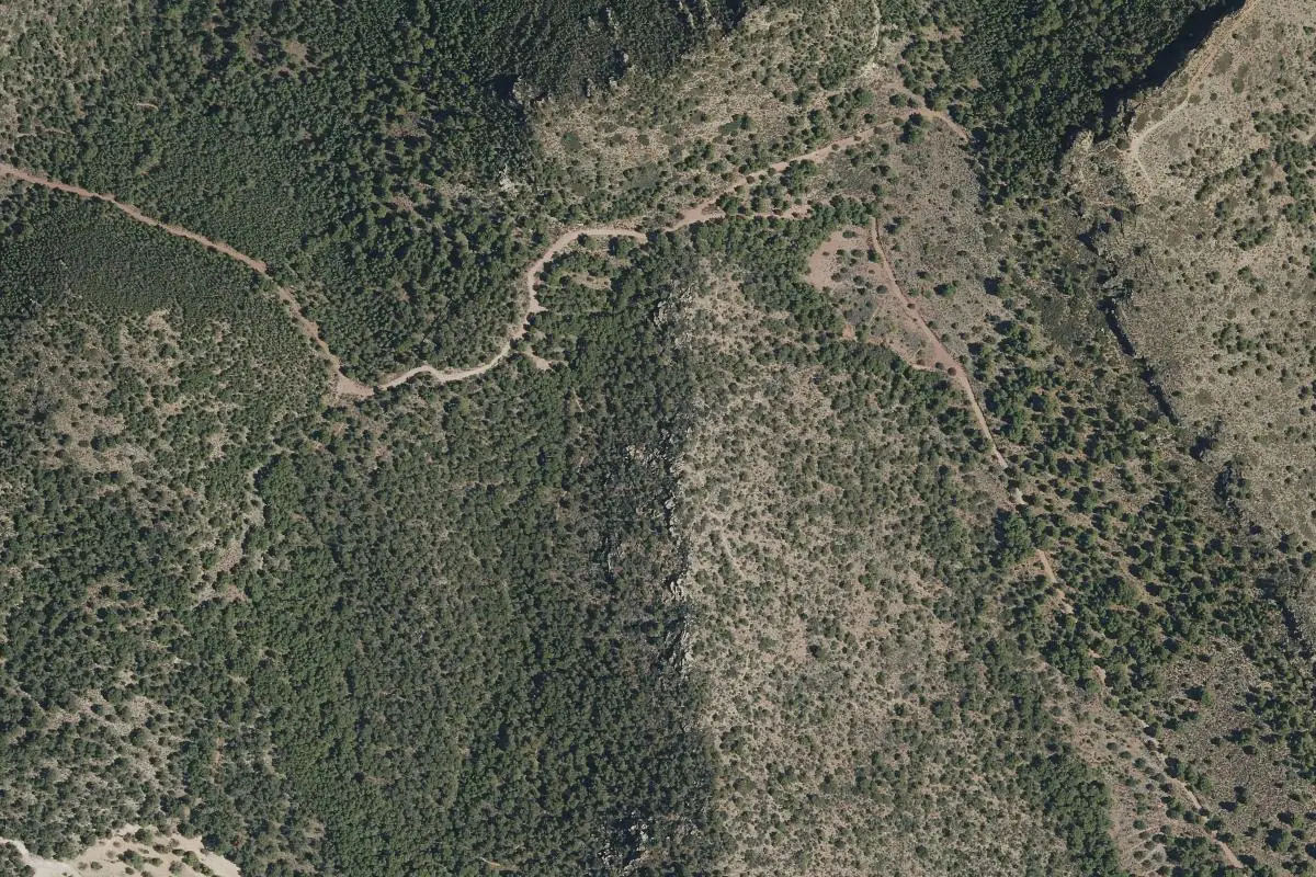 Aerial photo of the Serra Calderona · Olocau area