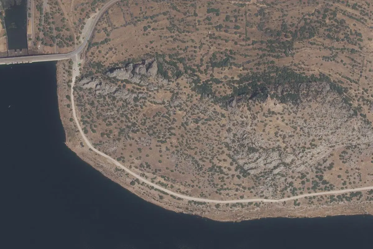 Aerial photo of the Alange area