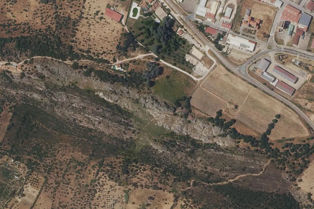 Aerial photo of the Risco de San Blas area