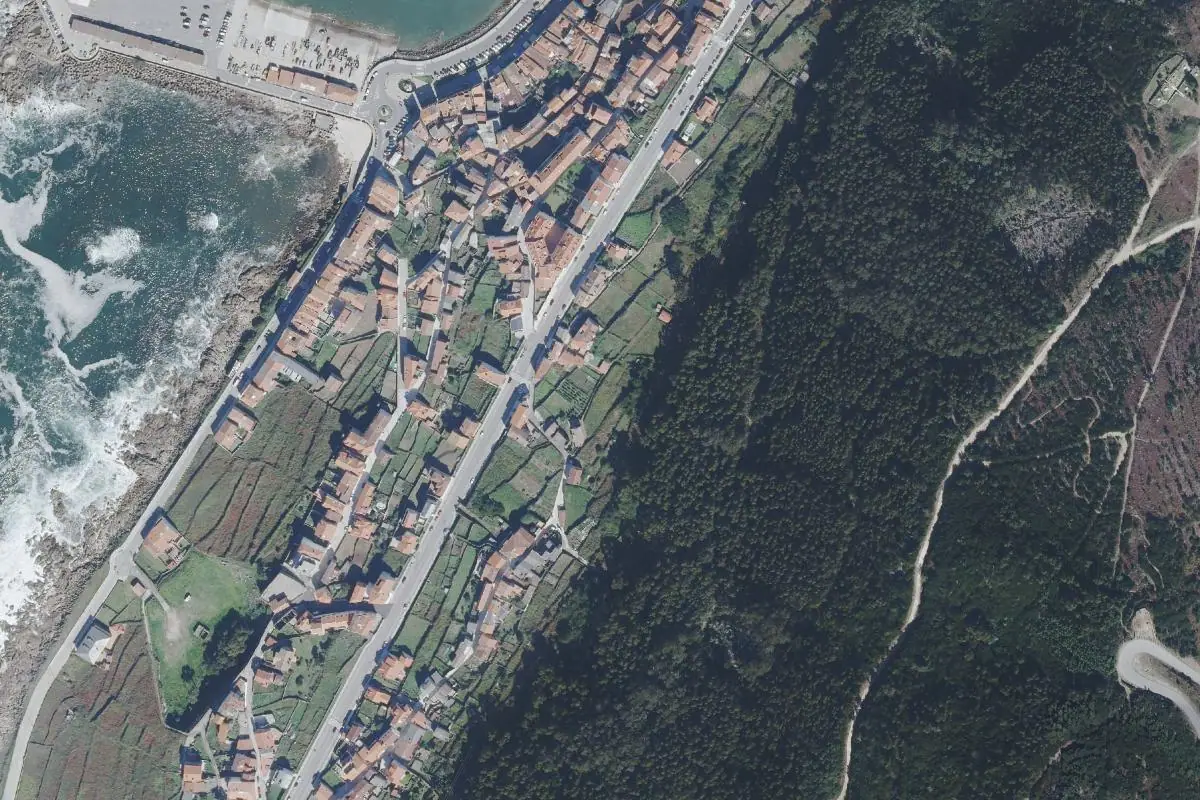 Aerial photo of the Baixo Miño area