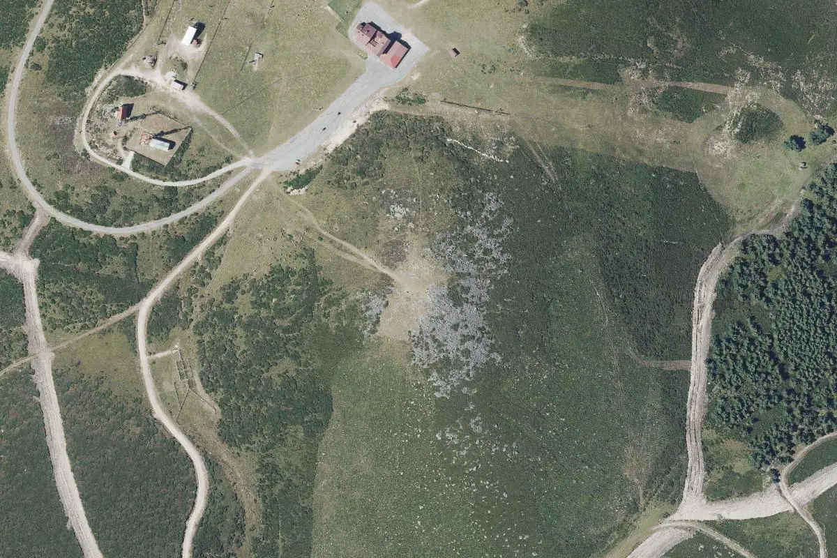 Aerial photo of the Cabeza de Manzaneda area