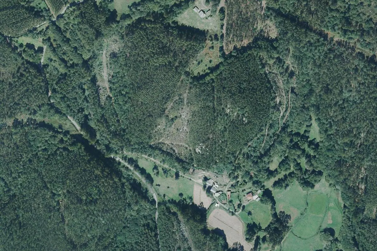 Aerial photo of the Meirama - Encrobas area