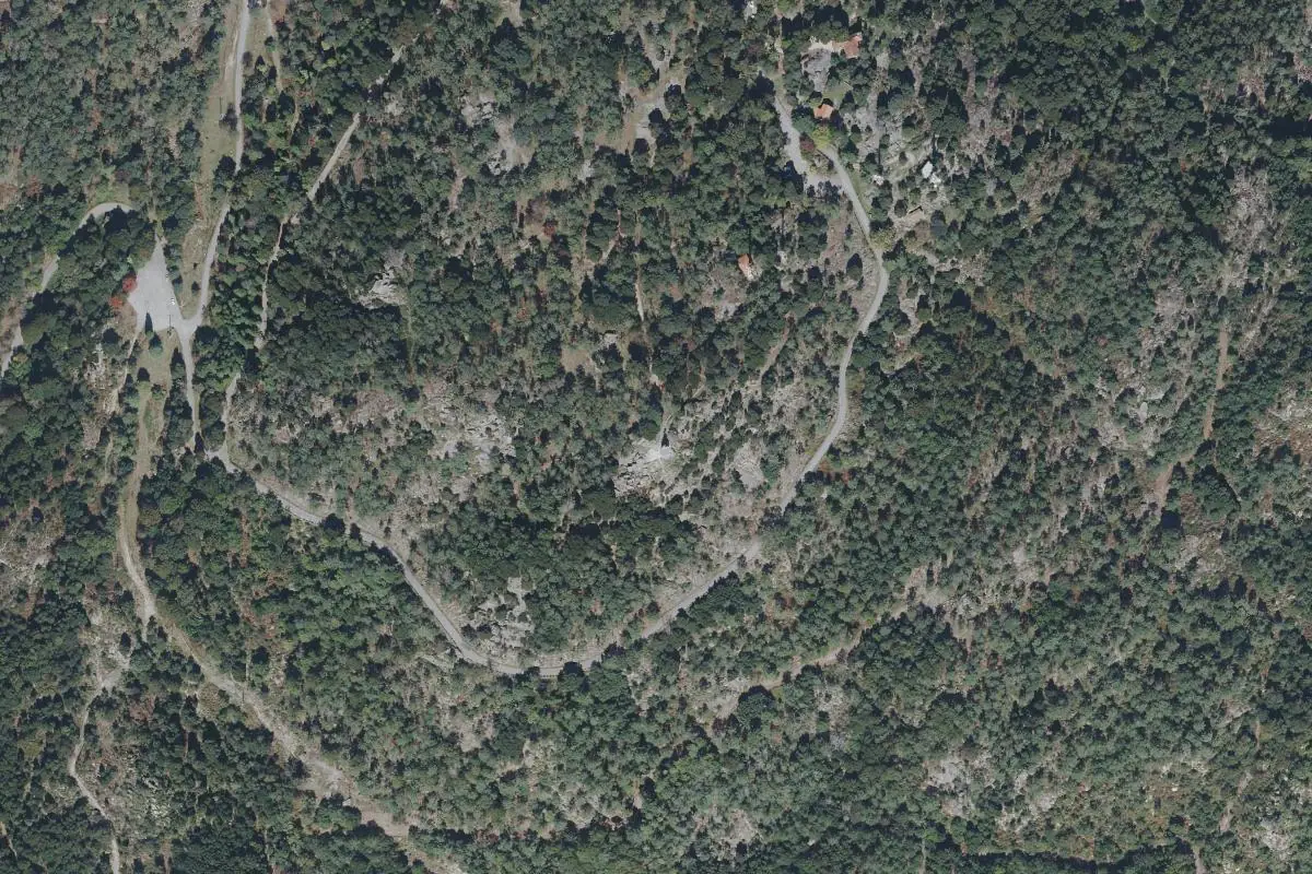 Aerial photo of the Monte Aloia area