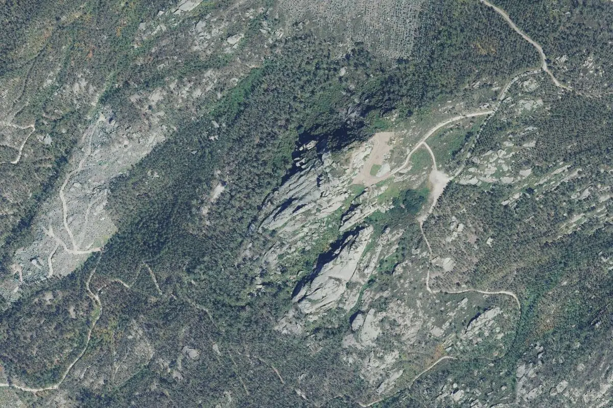 Foto aérea de la zona de Monte Frouxeira