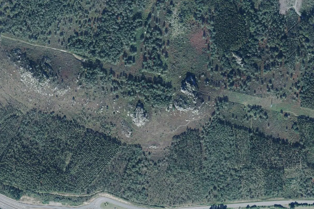 Aerial photo of the O Carazo - Igrexafeita area