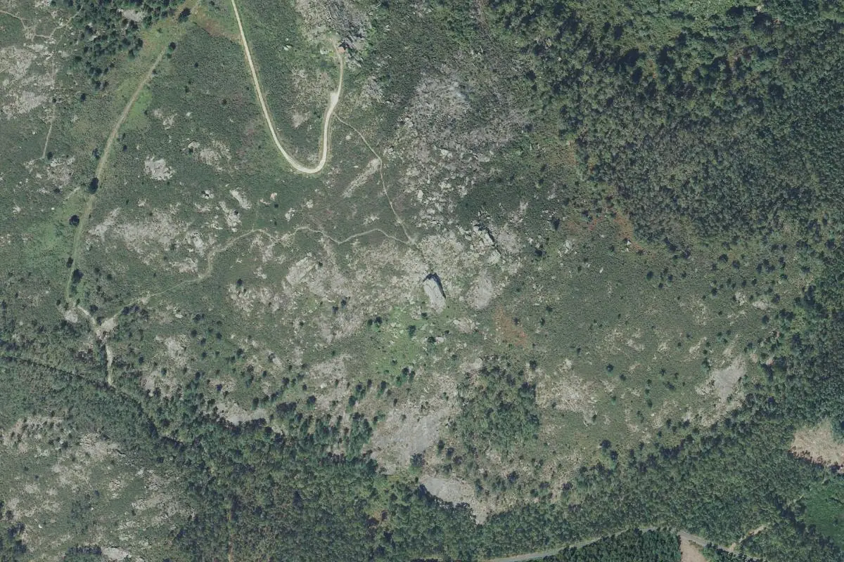 Aerial photo of the Pedra Serpal area