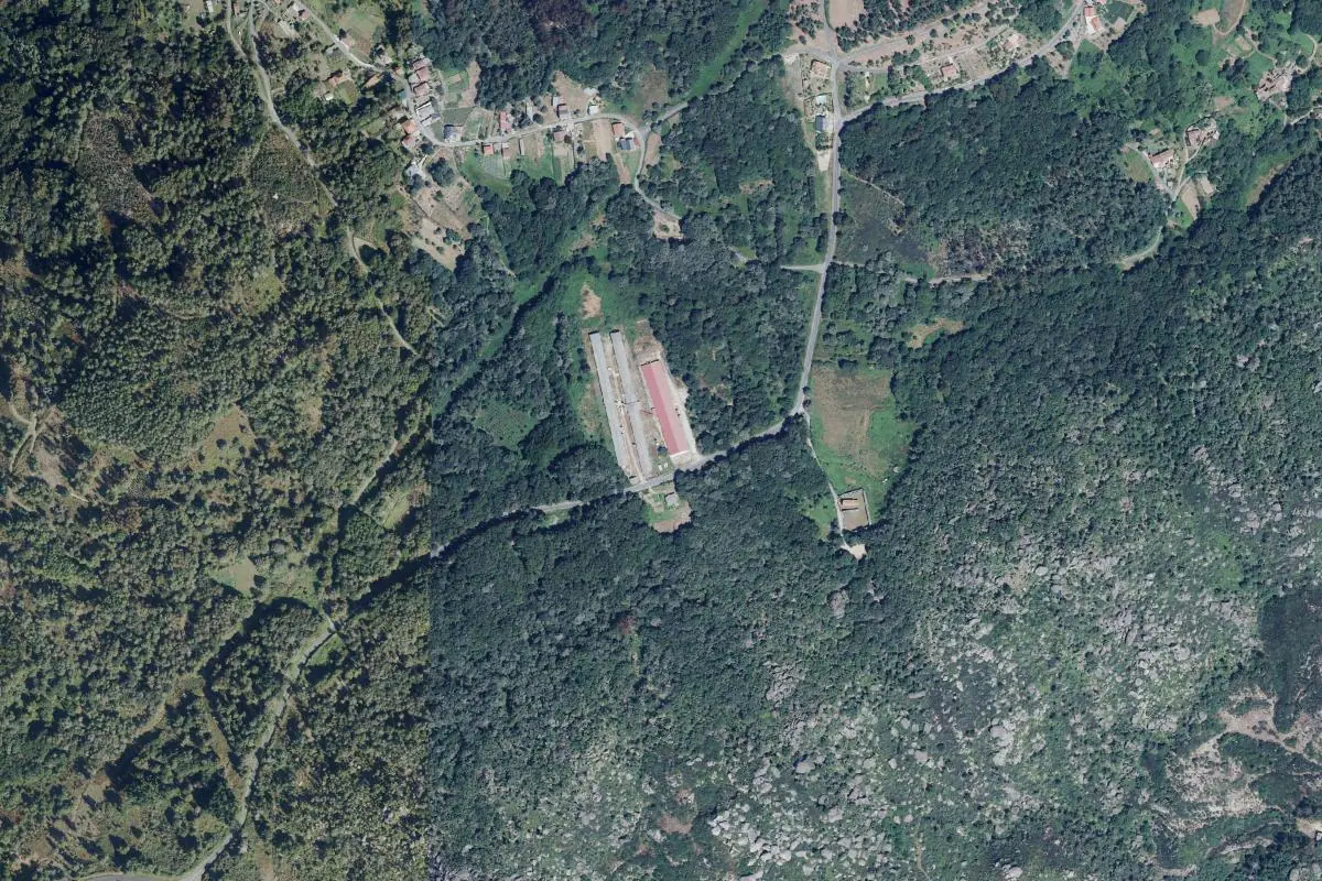 Aerial photo of the Pena Corneira area