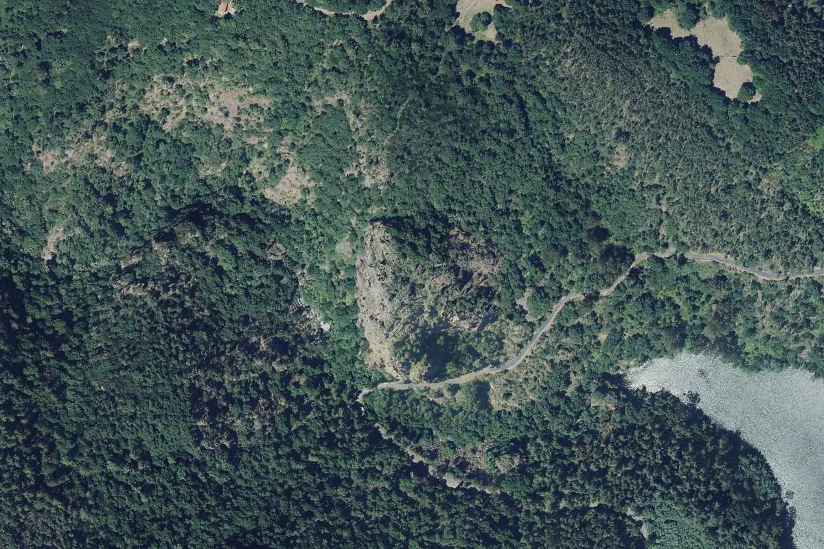 Aerial photo of the Penedo do Garabullo area