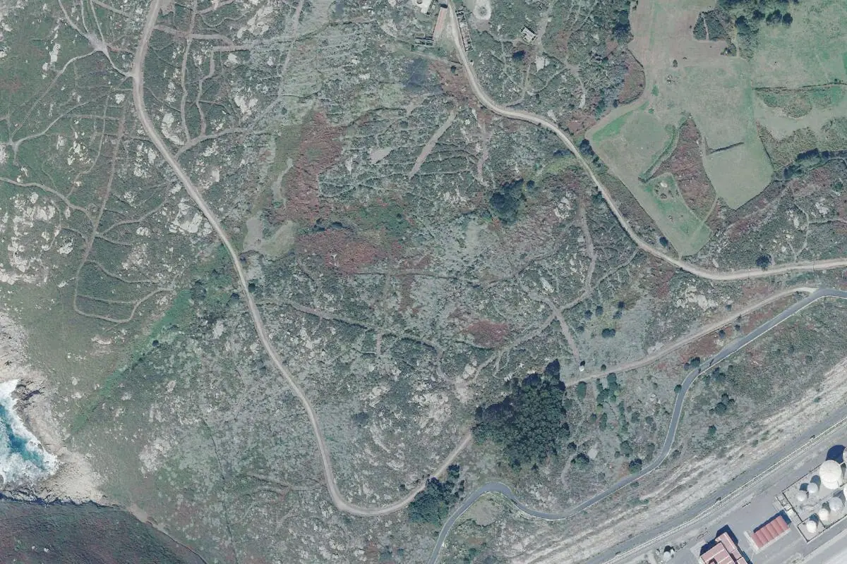 Aerial photo of the Quercus - Bouldering area