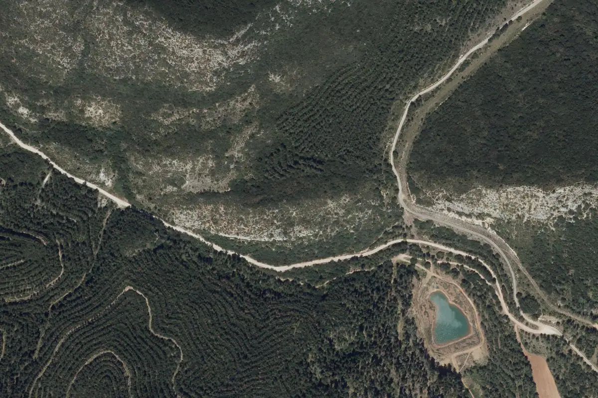 Foto aérea de la zona de Los Agujeros