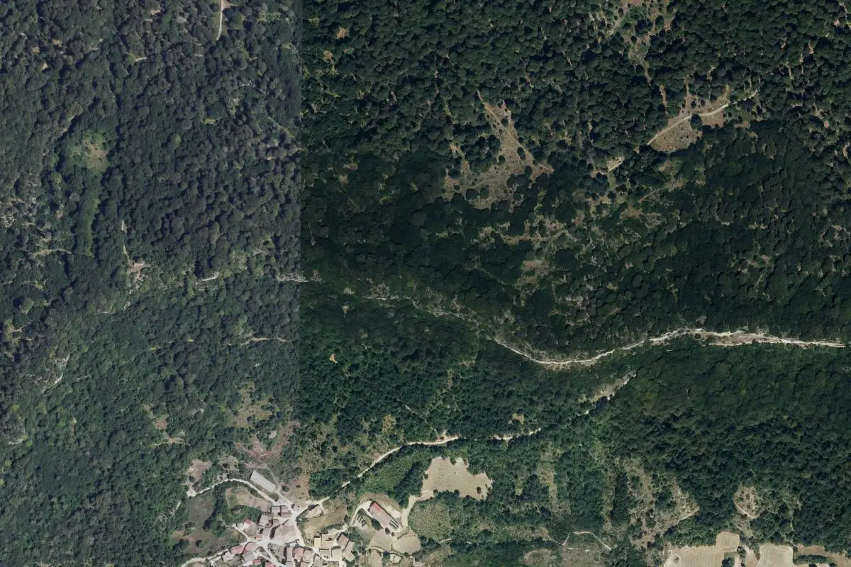 Aerial photo of the Aranaratxe area